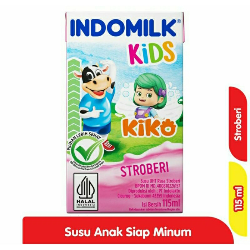 

INDOMILK Kids Susu UHT Strawberry 115 ml