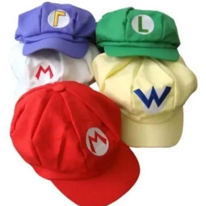 KODE C86R Ready Stock Import New fashion Luigi Mario Bros Cosplay Size Head Cap Baseball