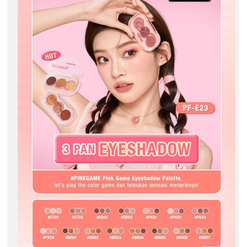 Pinkflash 3 pan eyeshadow, eyeshadow 3 warna dari Pink flash