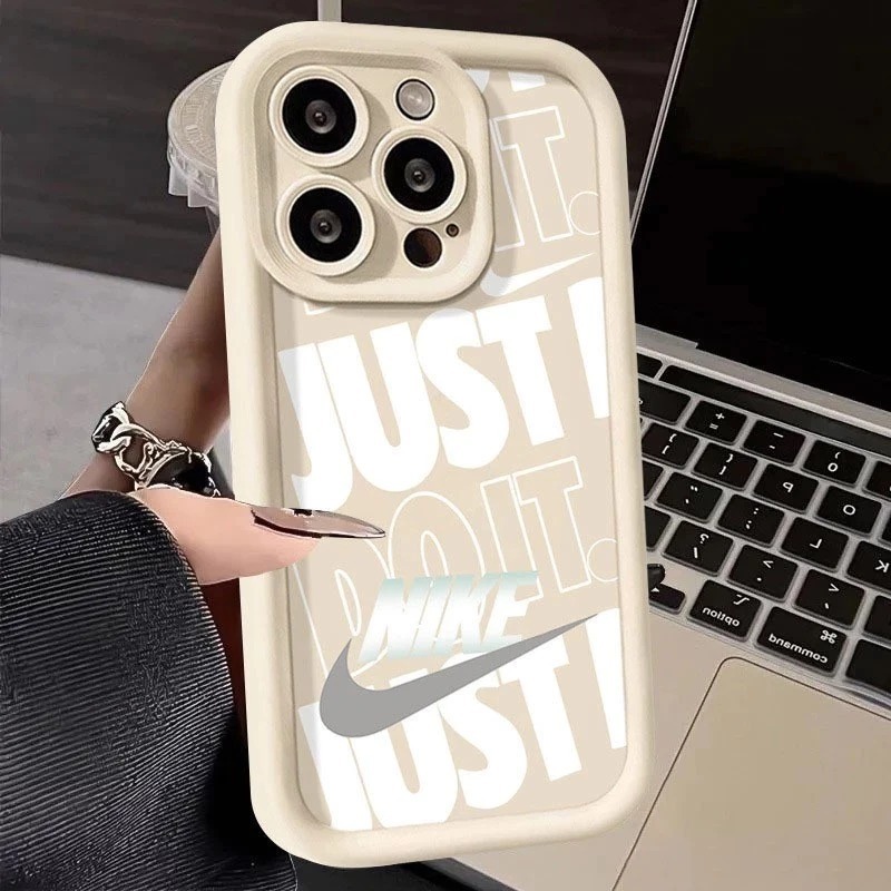 YX129 SOFTCASE CASING WHITE NIKE JUST DO IT COMPATIBLE FOR VIVO Y01 Y02 Y03 Y12 Y12S Y15 Y15S Y16 Y2