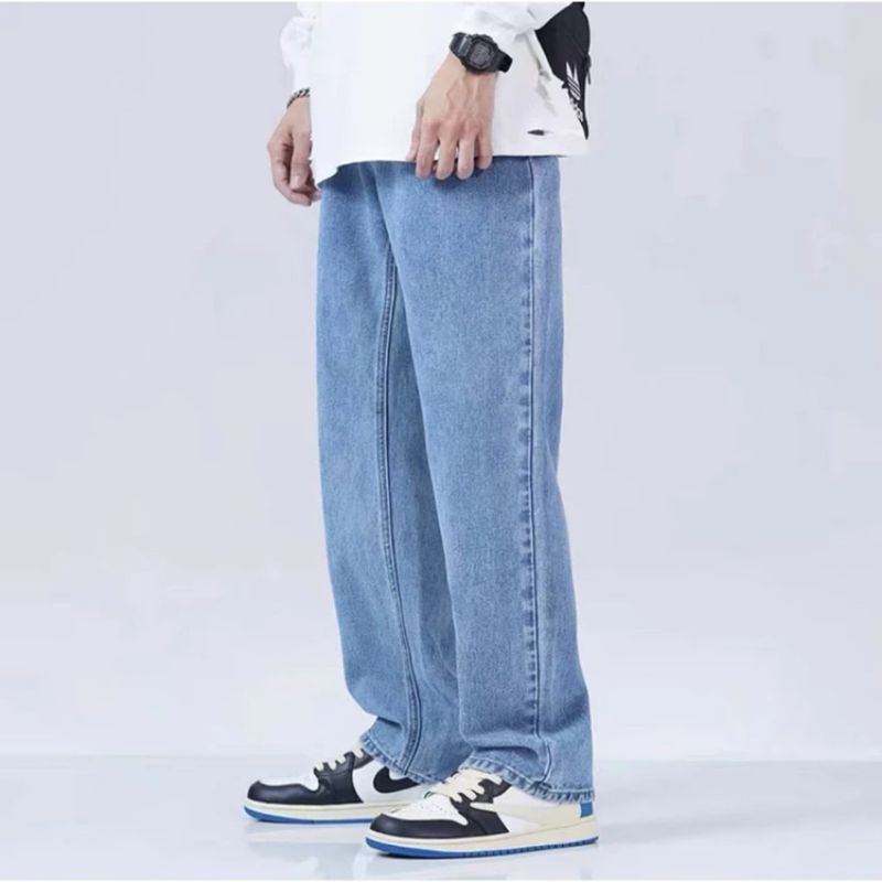 Celana Jeans Panjang Pria Celana Panjang Dewasa Kulot Jeans Denim Style Korea