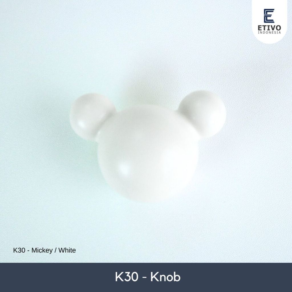 RB K30 Etivo Cabinet Door Knob Kids Character Handle Tarikan Pintu Kenop Laci Lemari Anak Bunny