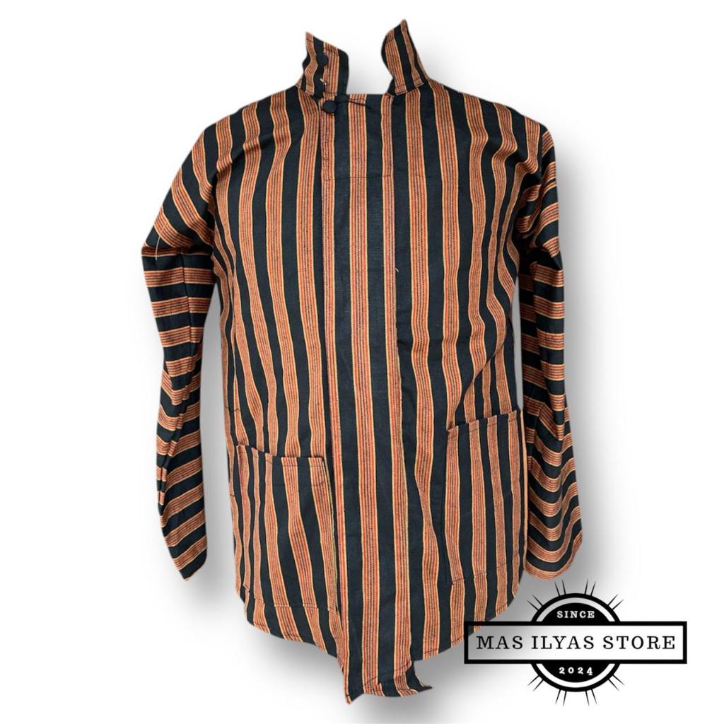 Baju Surjan Pria Dewasa/Baju Lurik Jogja/Baju Adat Jawa/Baju Tradisional