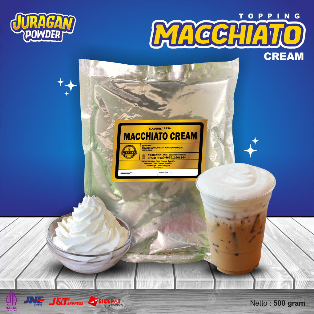 

TOPING MACCHIATO / CREAM MACCHIATO / BUBUK TOPING MACCHIATO / TOPING KRIM MACCHIATO / KRIM TOPING MACCHIATO