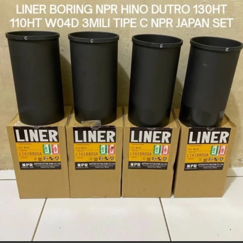 LINER BORING NPR HINO DUTRO 130HT 110HT W04D 3MILI TIPE C NPR JAPAN SET