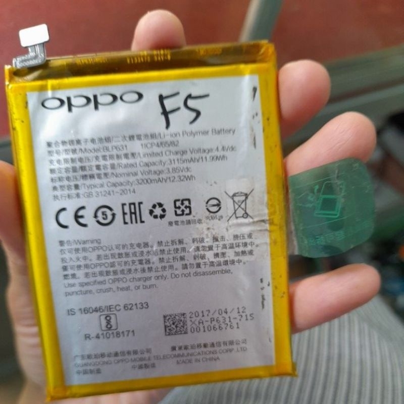 Baterai oppo f5