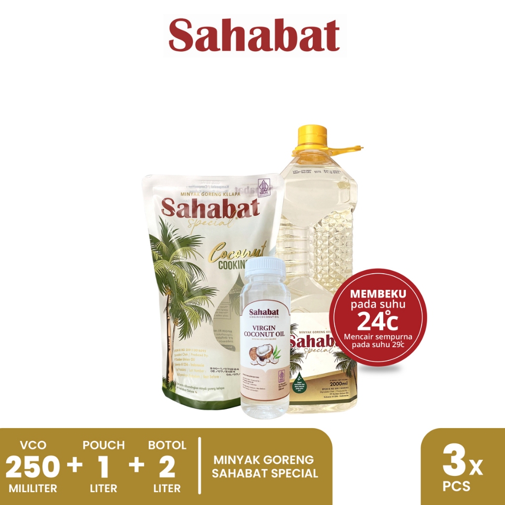 

Sahabat Special Minyak Goreng Kelapa Pouch 1L + Botol 2L + VCO 250 ml