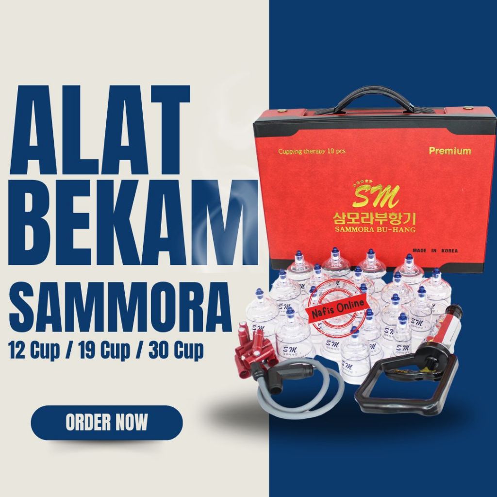 PROMO Alat Bekam Sammora Isi 19 Cup Original | Bekam Korea Sammora Merah Alat Bekam Sammora Premium