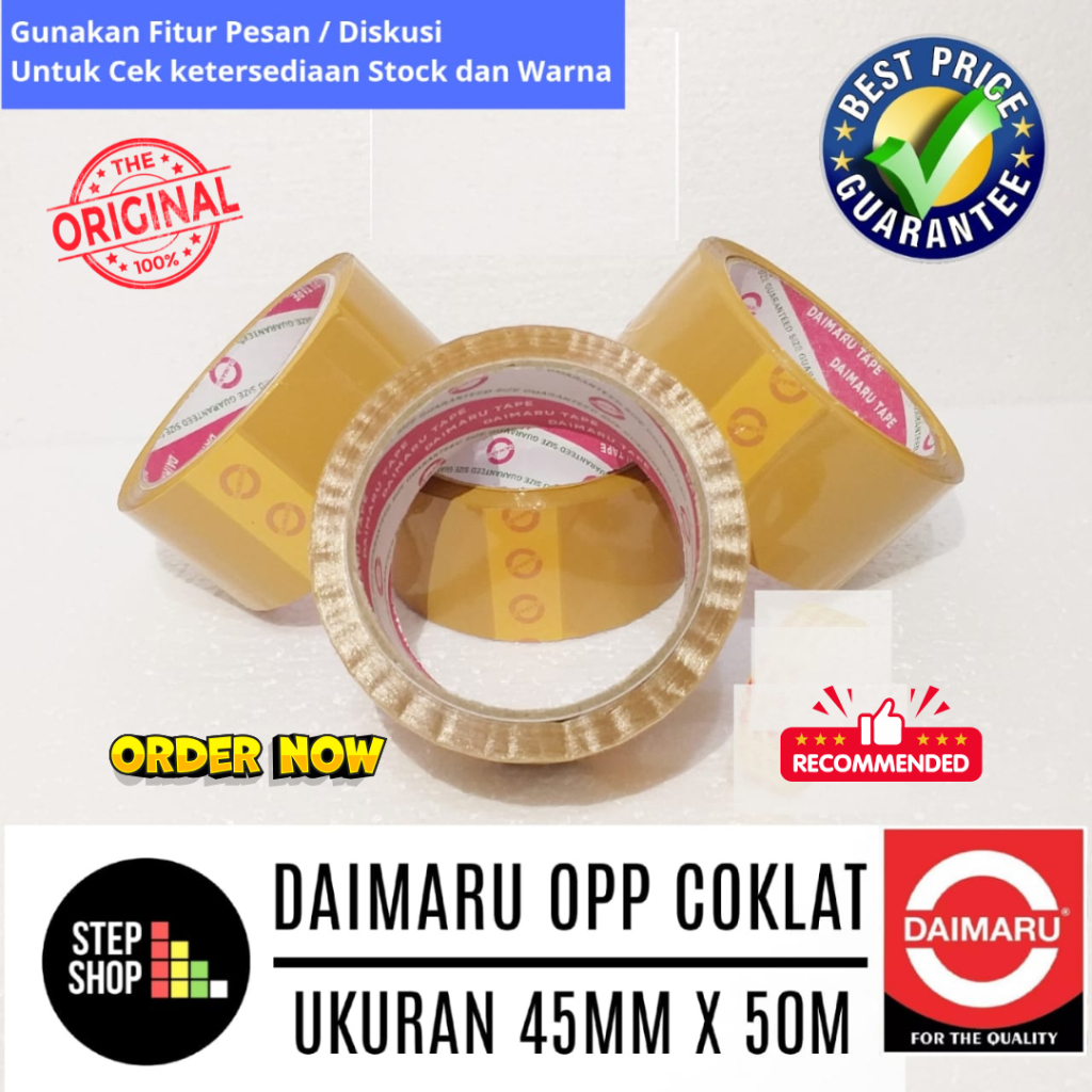 

DAIMARU OPP COKLAT - LAKBAN COKLAT - SELOTIP COKLAT - 45mm X 50M