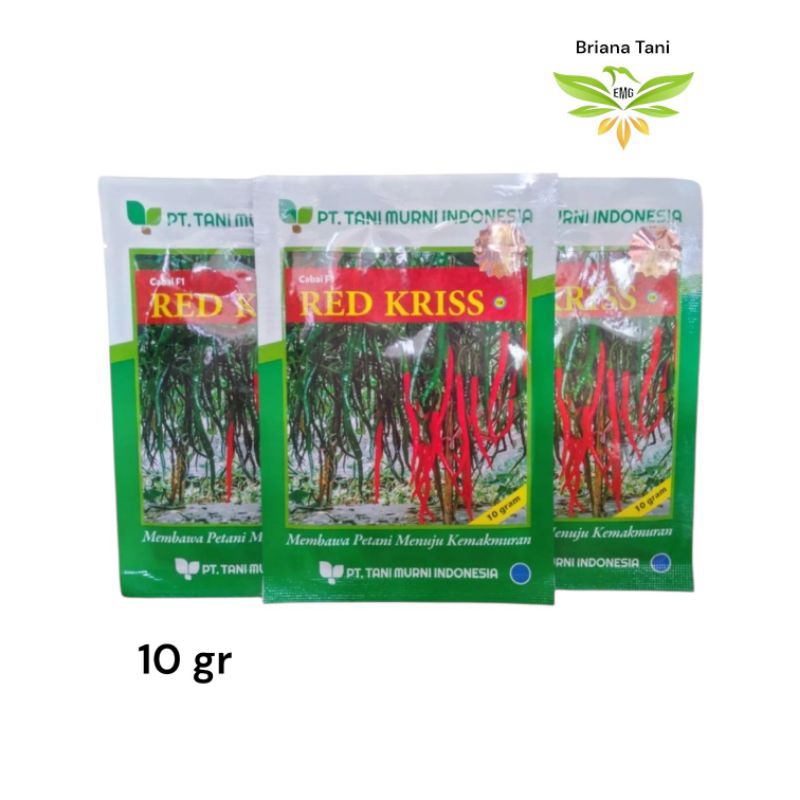 ￼Red Kriss F1 Isi 10 gram Benih Cabe Keriting Tani Murni Indonesia Cmk Tavi