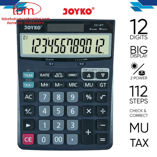 

TBMO Calculator / Kalkulator Joyko CC-27 / 12 Digits / Check Correct