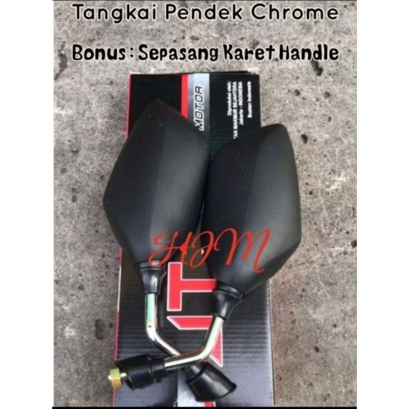 Spion Pcx Tangkai Pendek Chrome Universal Semua Honda