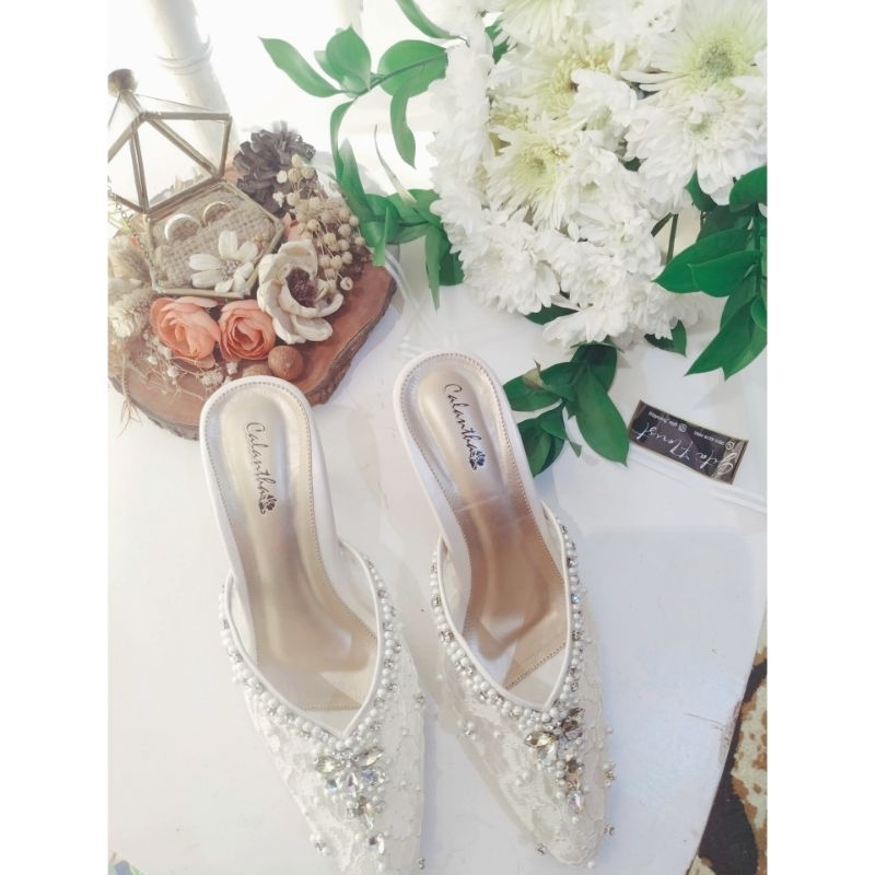 Sepatu Pesta- Wedding deu_calantha produk ORI ukuran 38 Hak 7cm