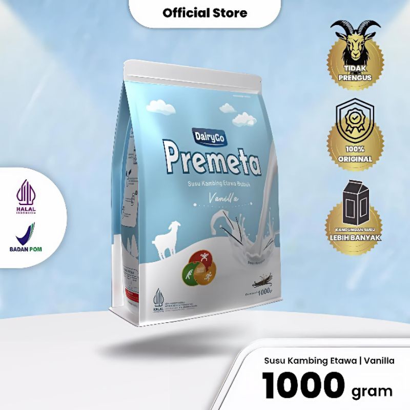 

Susu Kambing Etawa Premium Vanilla 1kg DairyGo Premeta