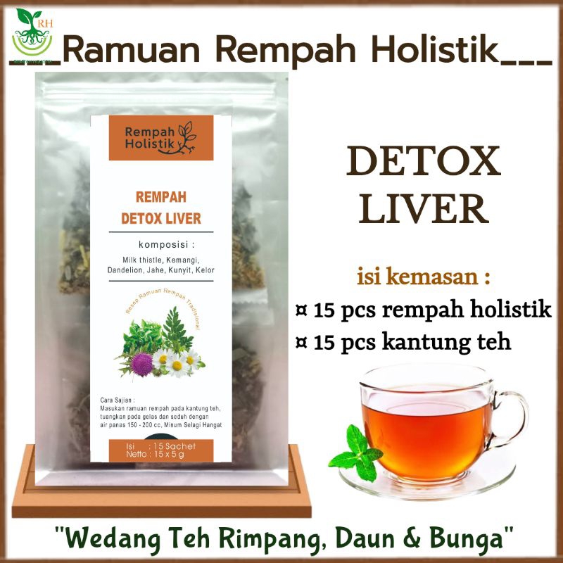 

REMPAH HOLISTIK Detox Liver | Ramuan JSR + Resep Jamu Tradisional "Teh Rimpang, Daun & Bunga