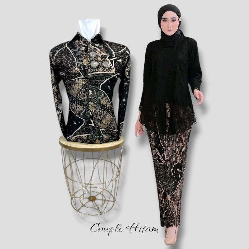 Setelan Couple Kebaya Kutu Baru | Batik Couple | Kebaya Wisuda | Kebaya Modern | Baju Kondangan Kelu