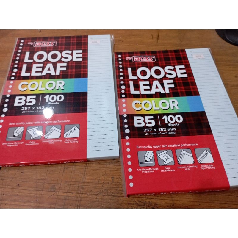 

Loose Leaf Color B5 100 Big BOSS warna Biru