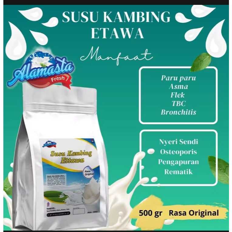 

Susu Kambing Etawa Alamasta 500gr atasi TBC ASMA PEGEL LINU NYERI SENDI