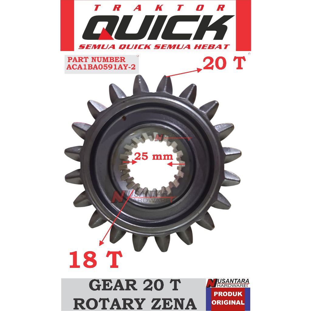 gear 20 t zena rotary, gear 20 mata traktor rotary zena, gigi 20 mata traktor zena, spare part trakt