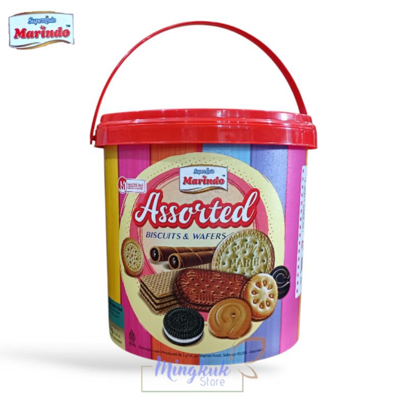 

Marindo Assorted Biscuits & Wafers 350gr - Marindo Biskuit dan Wafer 350gr
