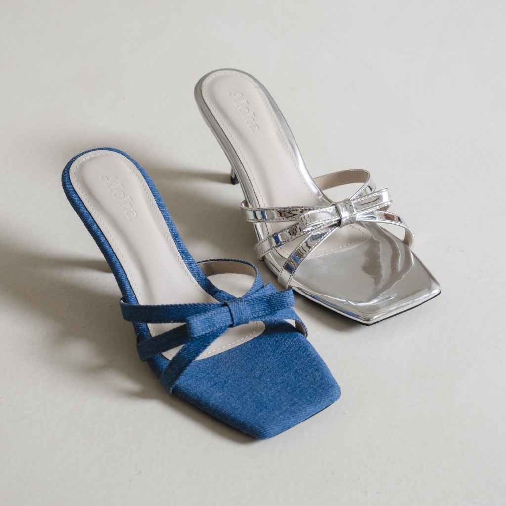Aloha - 7cm Heels - Alicia Heels | Sandal Slip on | Sandal daily wanita | Sandal wanita murah | Heel