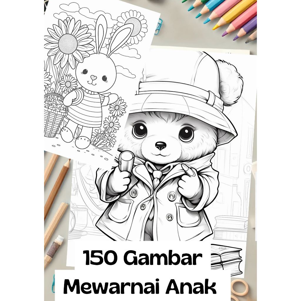 

Coloring Pages, 150 Gambar Siap Cetak untuk Anak
