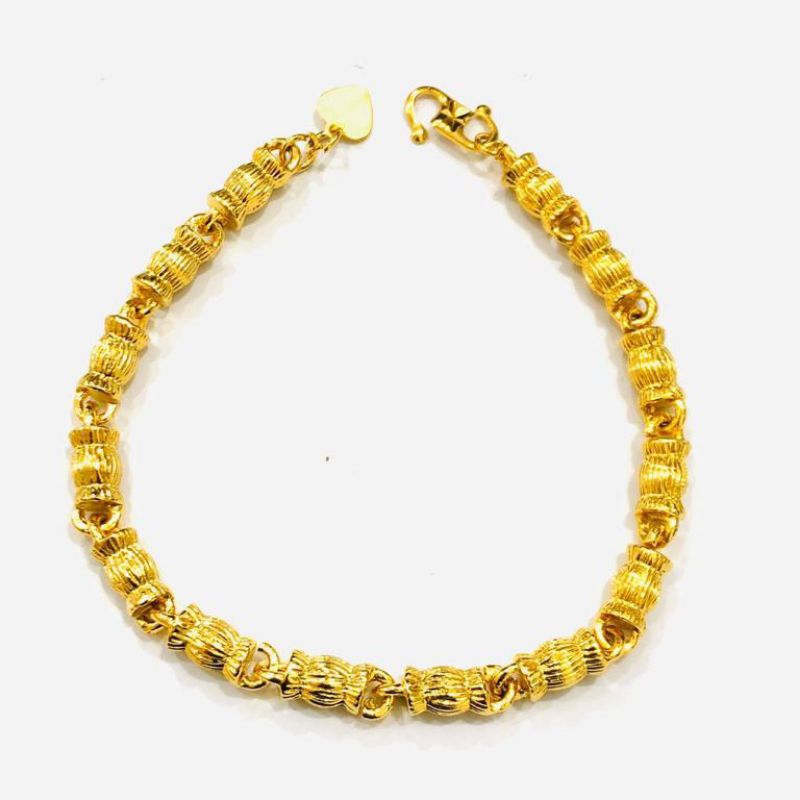 GELANG TITANIUM BAMBU ANTI KARAT WANITA DEWASA GOLD