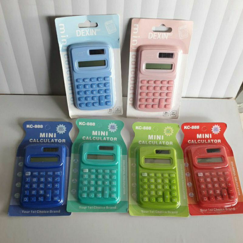 

(bukan grosir) [Aesthetic by fss.id] kalkulator mini 8 digit dexin/mini calculator/alat hitung/calculator mini pocket macaron lucu