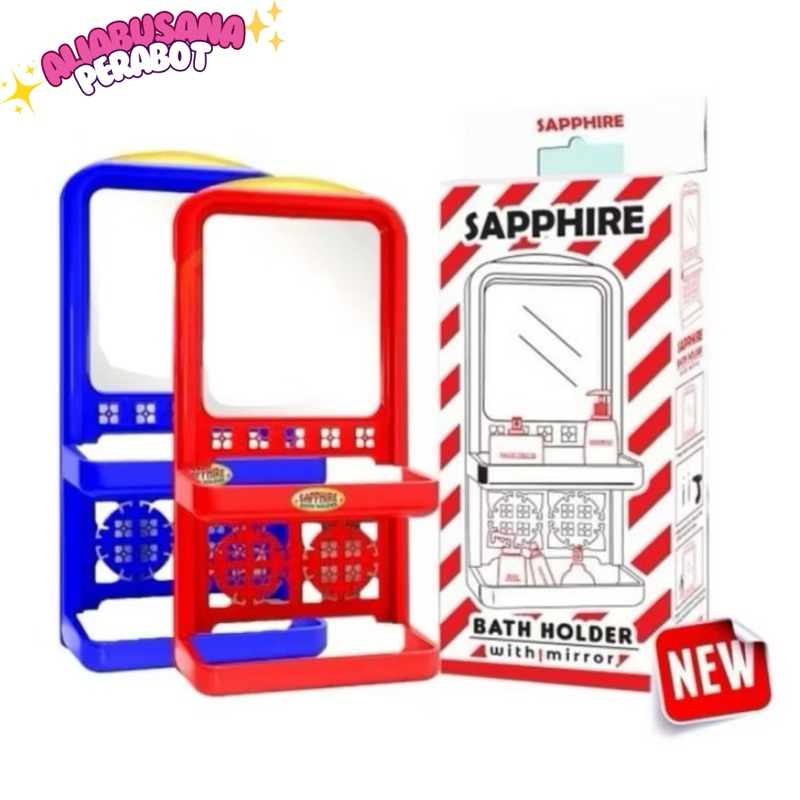 RAK KAMAR MANDI CERMIN / RAK GANTUNG KAMAR MANDI SHAPPHIRE CERMIN