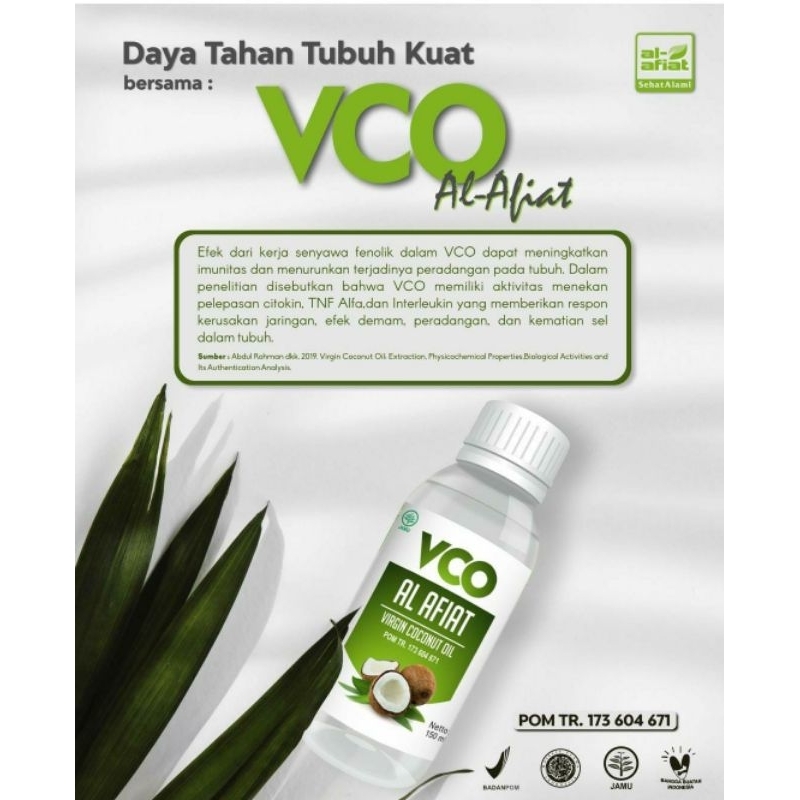 

VCO AL AFIAT 125ml / Extra VCO (Virgin Coconut Oil) Murni