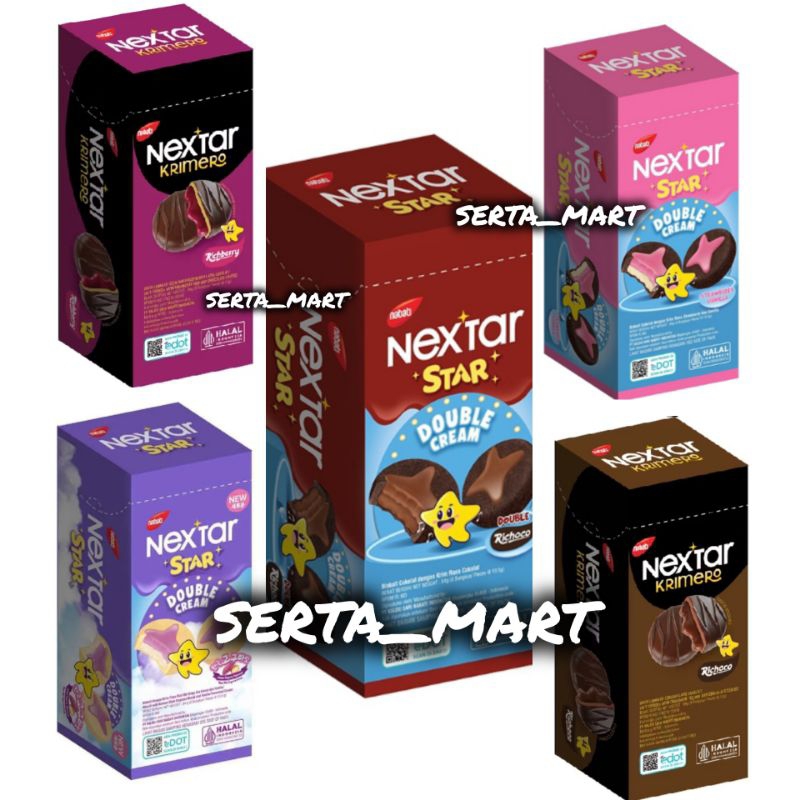 

Nabati Nextar Krimero / Nextar Star Richoco / Richberry 80gr - Biskuit Double Cream / Cookies Nextar Krimero