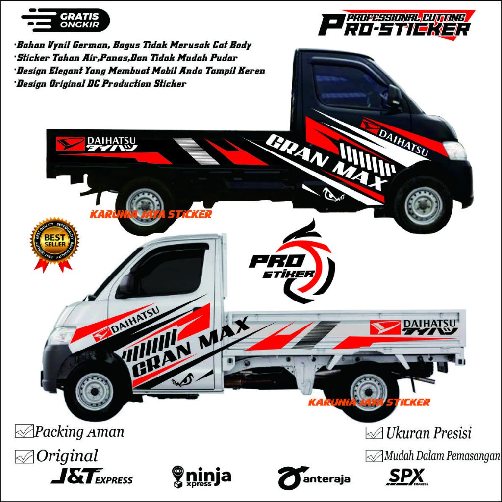 stiker cutting pickup apv granmax stiker variasi all mobil pick up