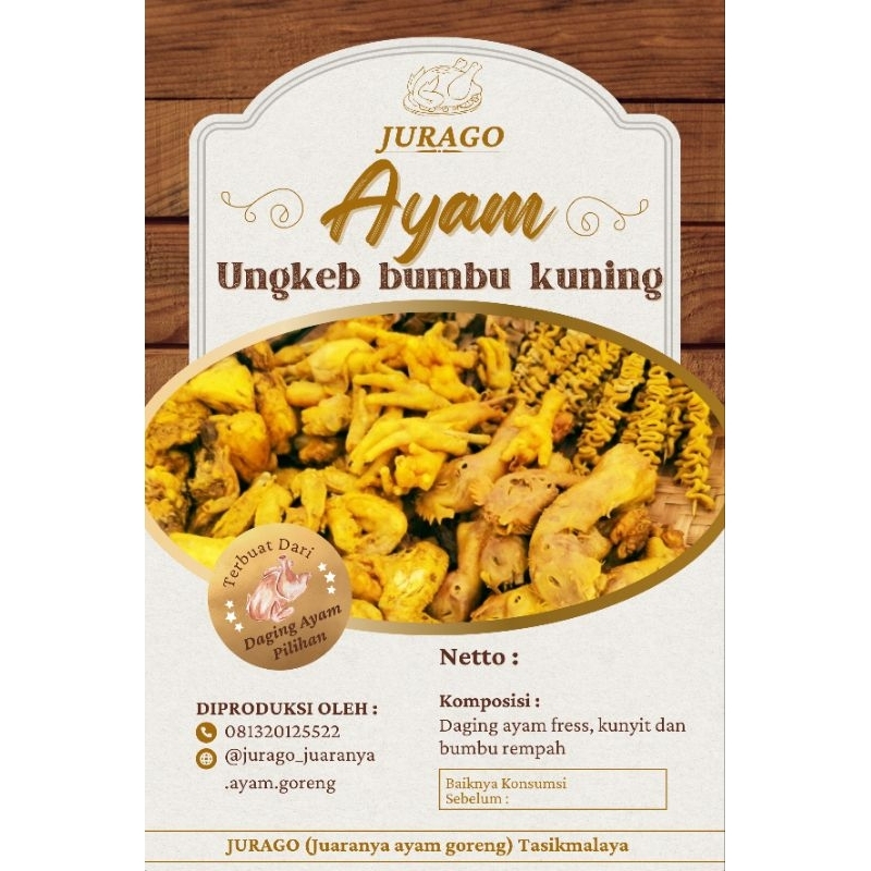 

ayam ungkeb bumbu kuning (varian sate usus)