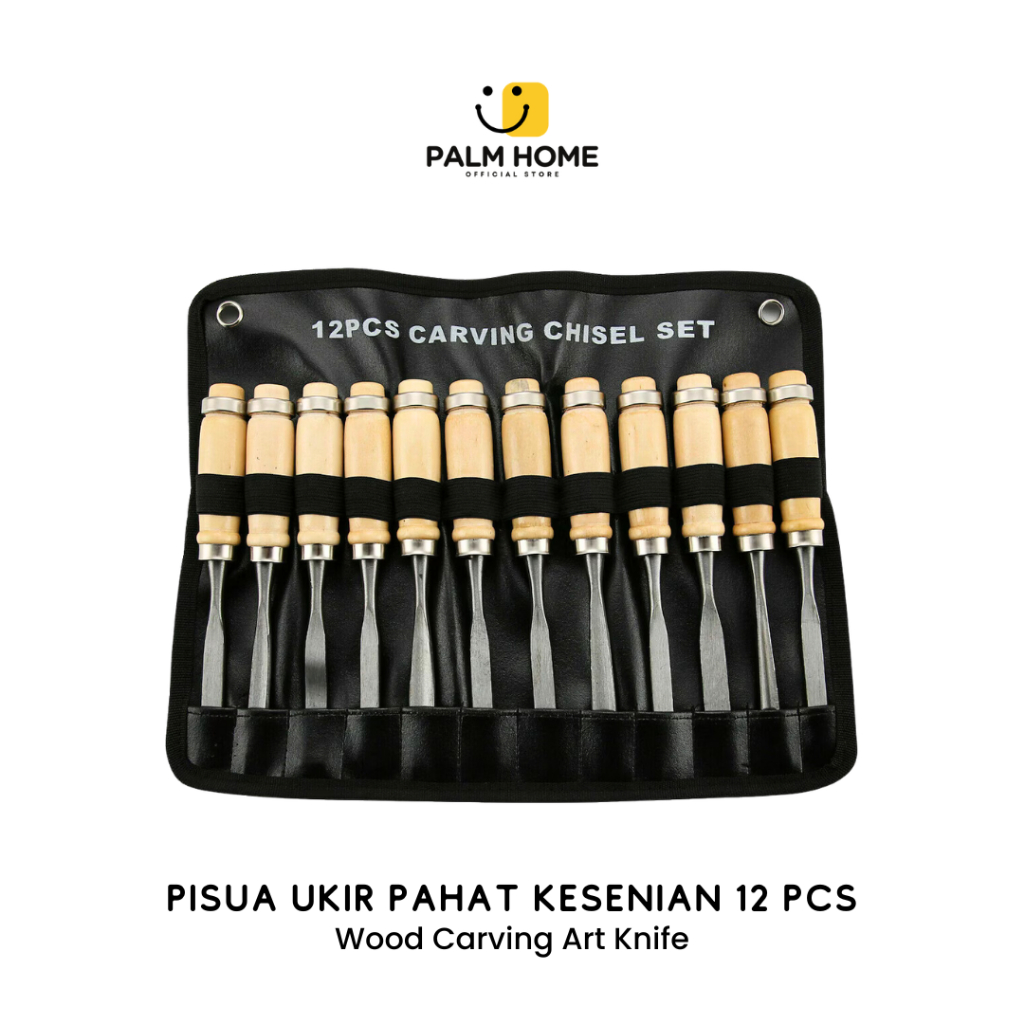 

Pisau Ukir Pahat Kayu Set Lengkap Pahat Kayu 12 in 1 Wood Carving Art Knife