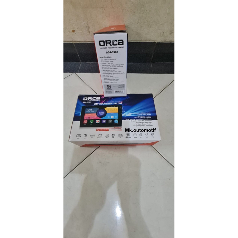 HEAD UNIT ANDROID ORCA ADR 9988 ECOLITE 10 INCH RAM 2/32
