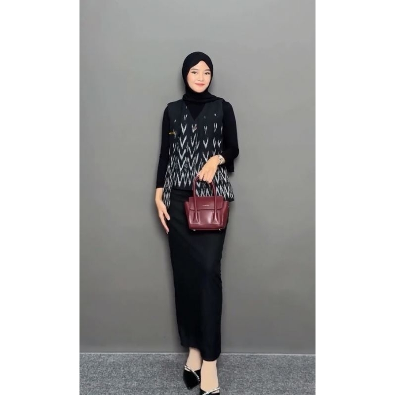 Vest tenun wanita atasan wanita baju tenun Jepara