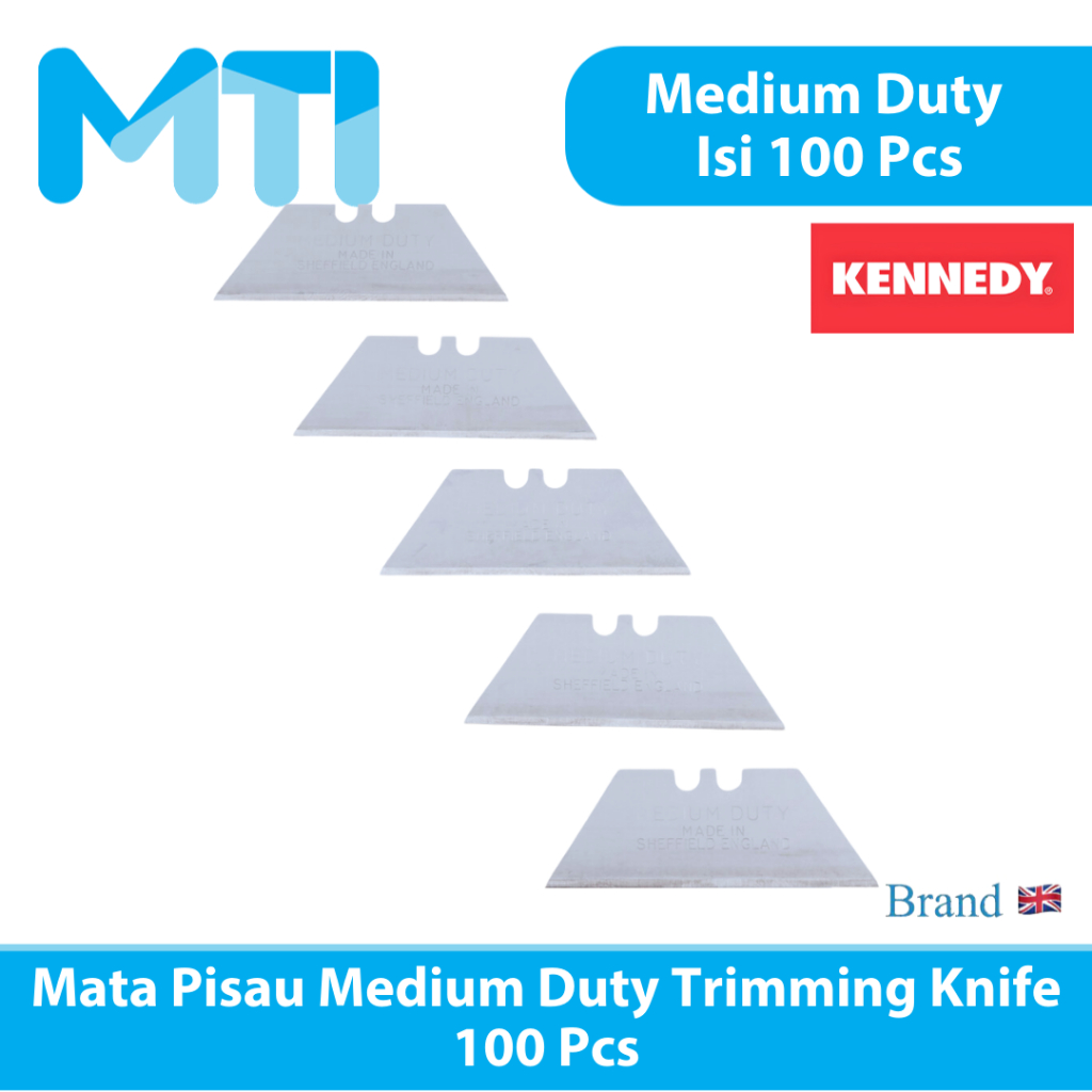 

KENNEDY Mata Pisau Cutter Medium Duty 100 Pcs Trimming Knife Blades