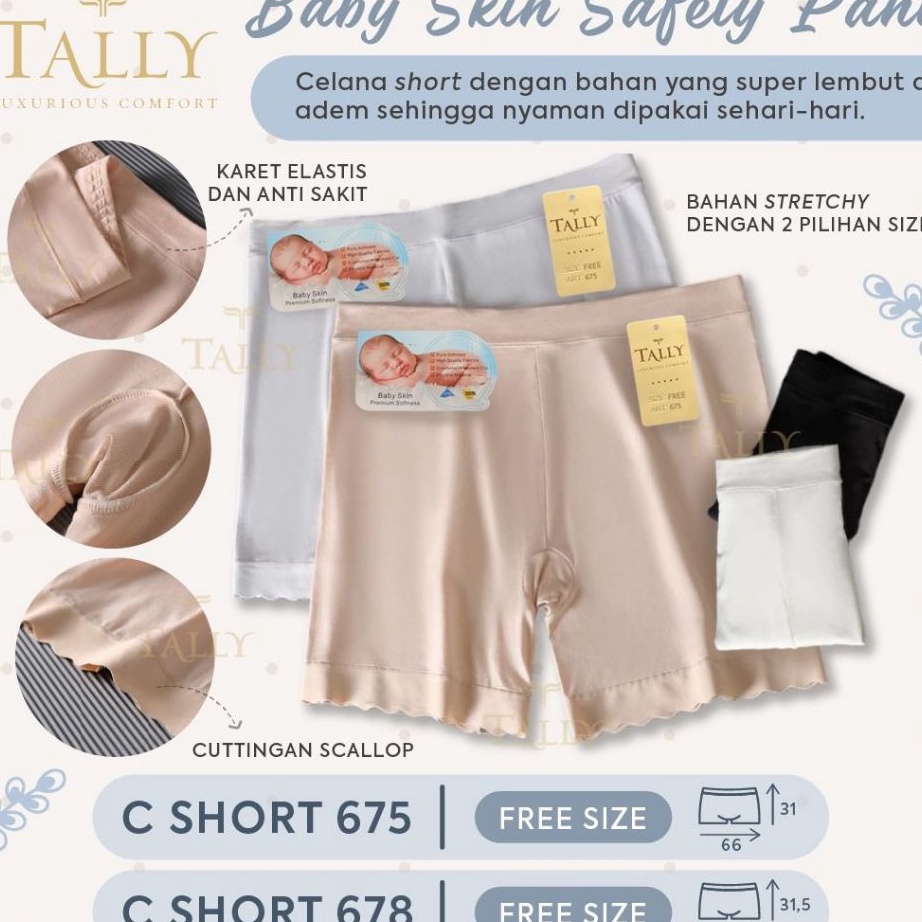 KI3 BABY SKIN SHORT PANTS  SHORT TALLY 675 678 BABY SKIN ADA RENDA  RENDA HALUS NYAMAN GA GATALALLY 