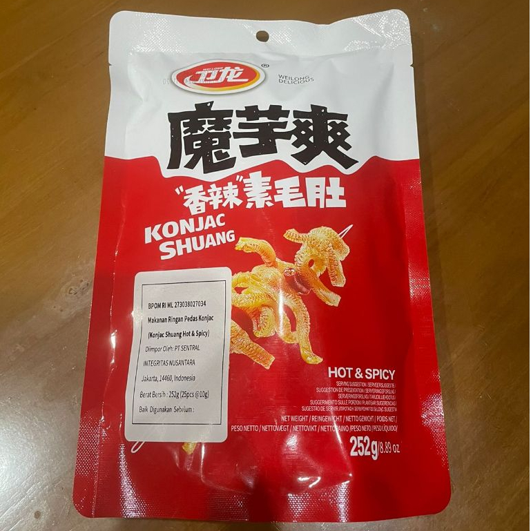

Weilong Konjac Pedas Hot Spicy Snack Vegetarian 252gram MERAH