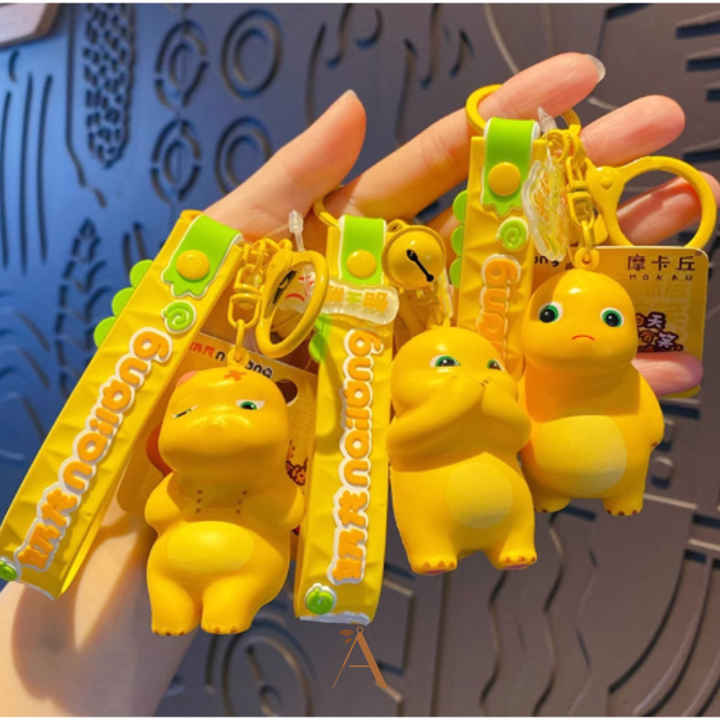 [OFFICIAL] Nailong Dino Kuning Gantungan Kuning Squishy Boneka Keychain Lucu Imut Naalong Nalong