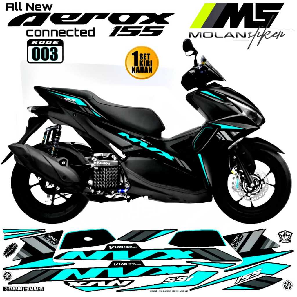 Decal Sticker Striping Variasi Aerox New,Yamaha Aerox Nvx,Decal Aerox new,Striping Aerox new