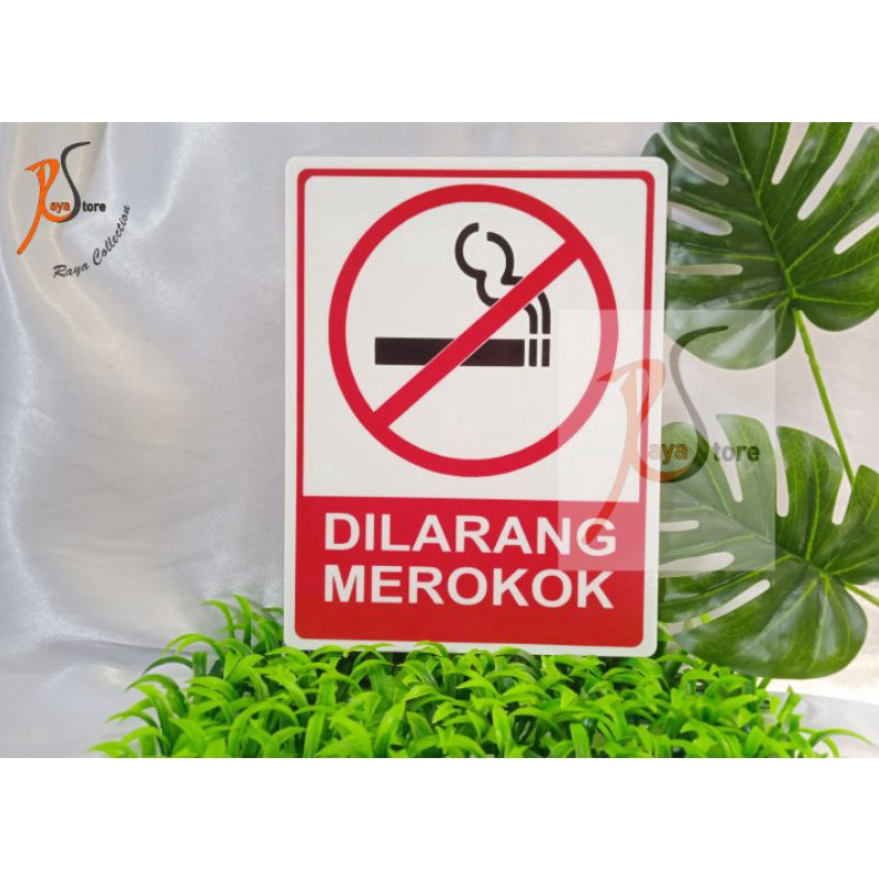 

KODE X76R TULISAN ACRYLIC DILARANG MEROKOK LEPAS ALAS KAKI UKURAN 16X21 CM MURAH