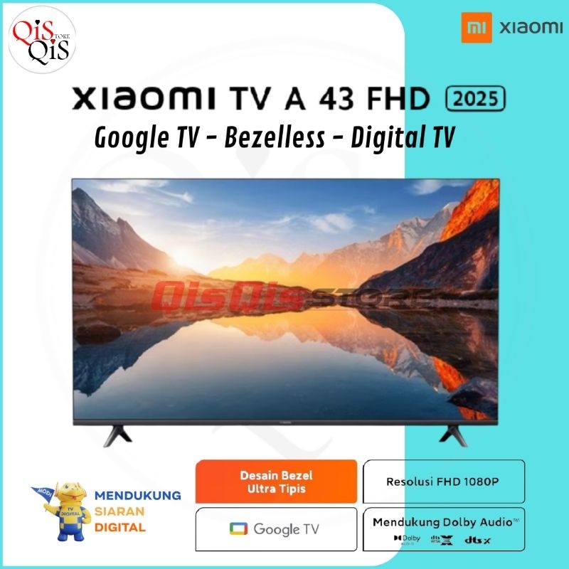 Xiaomi MI TV A 43 FHD / Mi TV A Pro 43 4K / Mi TV A2 43 4K - Google TV - Garansi Resmi