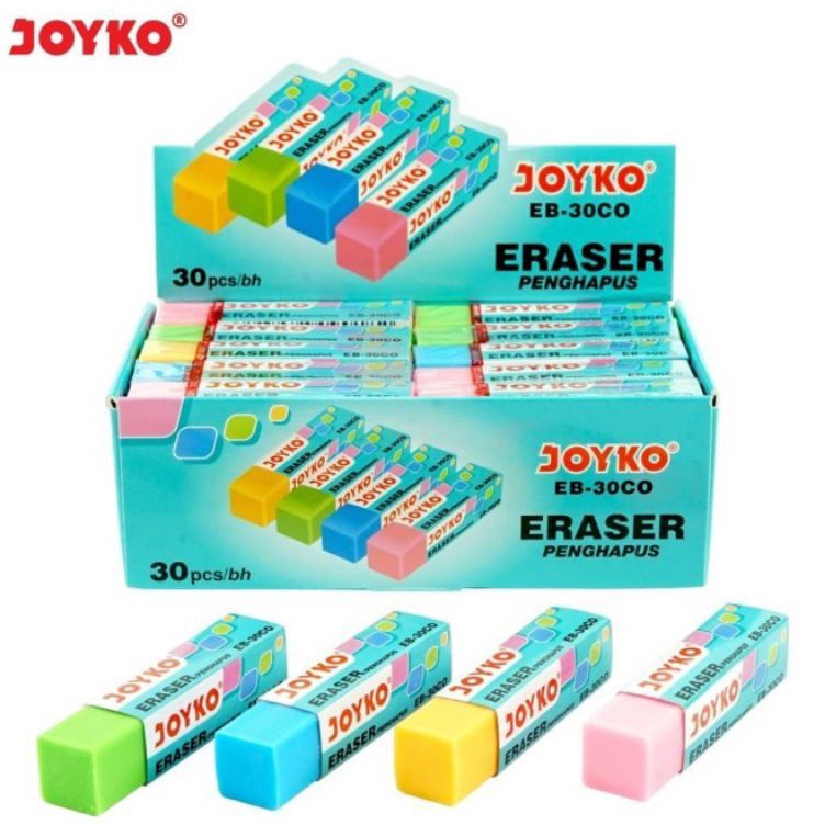 

KODE B96Y Eraser Penghapus Tanggung Joyko ER3CO Warna 1pak