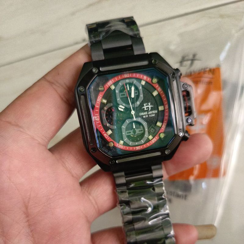 Beli 1 gratis 1 Jam tangan Chronograph EJ Evan Jayden new original seri EJ 9558