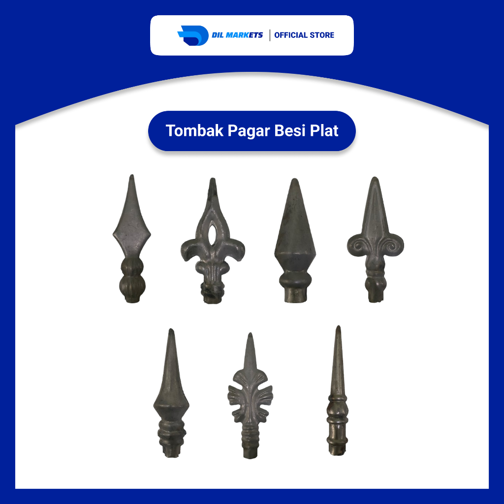 Tombak pengaman pintu pagar besi plat kecil tombak gerbang ornamen dan aksesoris pagar besi tempa
