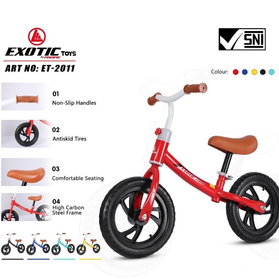 (Bandung) Sepeda Anak Push Balance Bike Exotic ET 2011 Like LondonTaxi Murah
