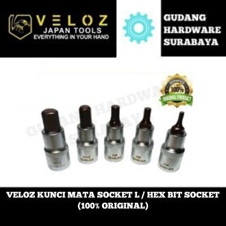 Veloz kunci mata socket L / hex bit socket (100% original)