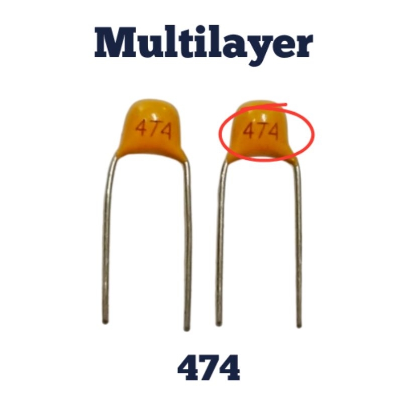 Multilayer capacitor 474pf isi 50bj