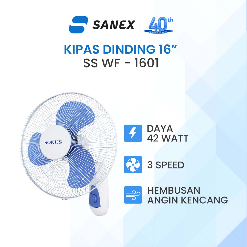 SONUS Kipas Angin Dinding 16 Inch WF-1601